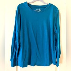 Terra & Sky Teal Long Sleeve Top Never Worn Women’s 0X or 14W